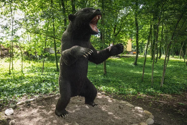 Moryn Poland July 2017 Model Ursus Spelaeus Cave Bear Geopark — стоковое фото