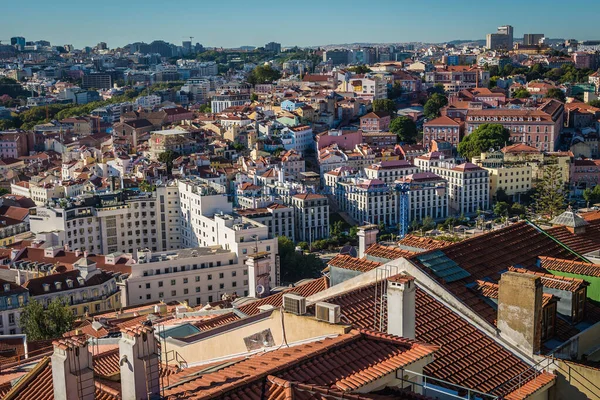 Lissabon Portugal Oktober 2018 Luftaufnahme Vom Aussichtspunkt George Castle Lissabon — Stockfoto
