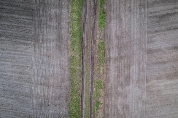 Road Plowed Fields Mazowsze Region Poland — Φωτογραφία Αρχείου