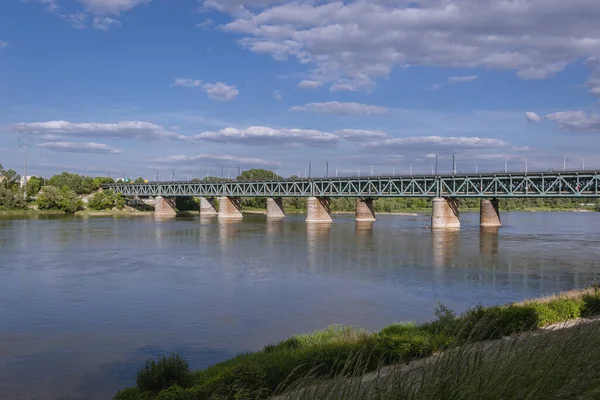 Citadel Rail Bridge Vistula River Warsaw City Capital Poland — Foto de Stock