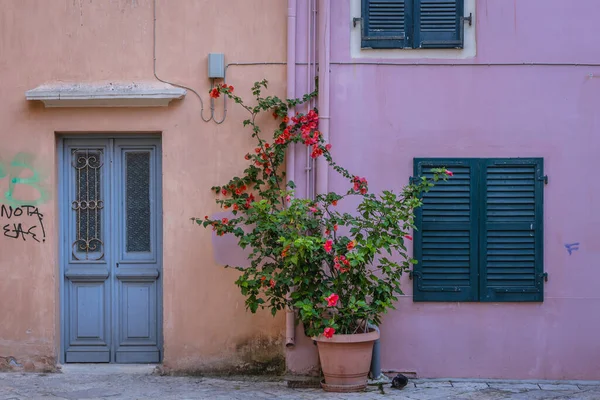 Tenement Historic Part Corfu Town Corfu Island Greece — Fotografia de Stock