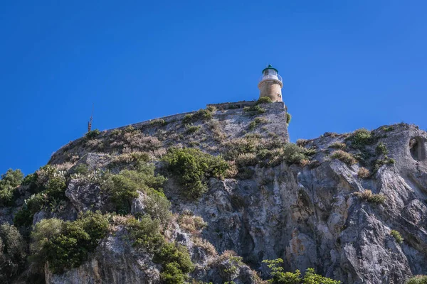 Lighthouse Old Fortress Corfu City Corfu Island Greece — 图库照片