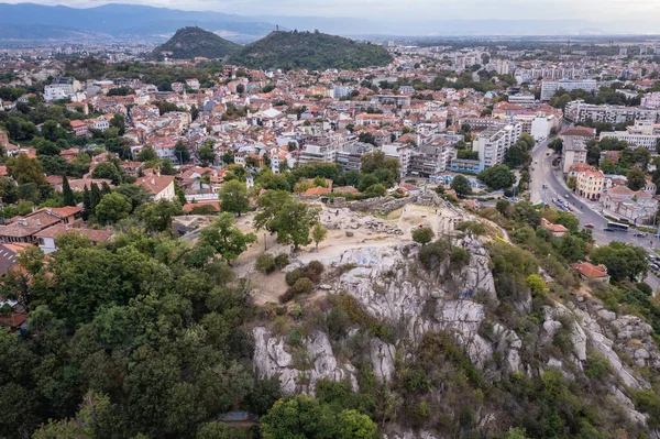Remains Fortress Nebet Tepe Hill Plovdiv Bulgaria — ストック写真