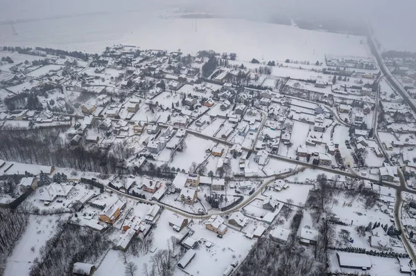 Drone Aerial Photo Podzamcze Village Silesian Province Poland — Stock Fotó