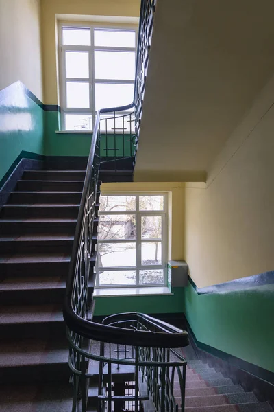 Staircase Modernist Apartment Building 1938 Jagiellonska Street Rzeszow City Poland —  Fotos de Stock