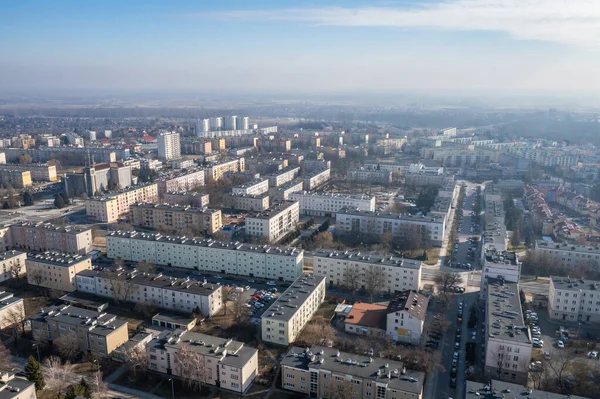 Aerial Drone View Apartments Stalowa Wola City Subcarpathia Region Poland — Stock Photo, Image
