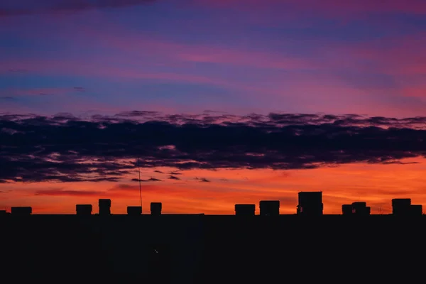 Sunset Apartments Mokotow District Warsaw City Poland — Stock Photo, Image