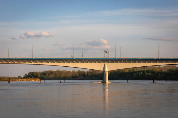 Anna Jagiellon South Bridge River Vistula Warsaw City Poland — Stockfoto