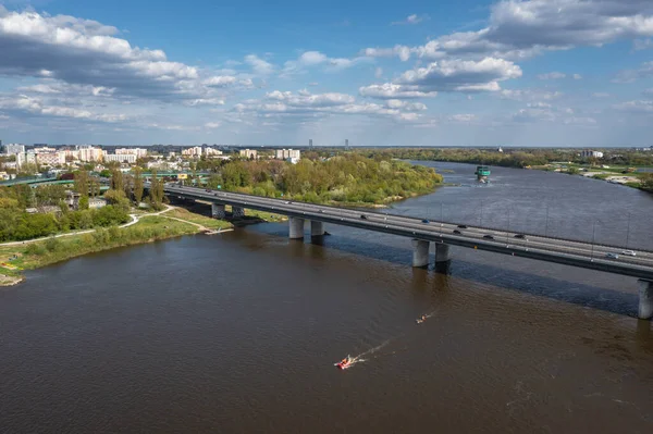 Лазенковский Мост Реке Висле Варшаве Польша — стоковое фото