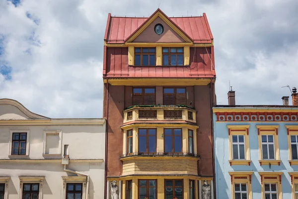 Historic building on Market Square in historic part of Cieszyn city, Poland