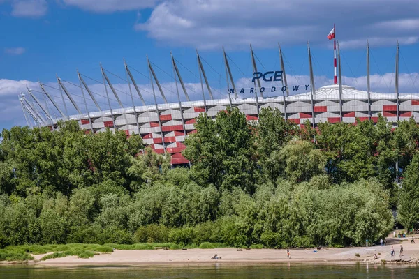 Варшава Польша Июня 2021 Года Экстерьер Национального Стадиона Народный Реки — стоковое фото
