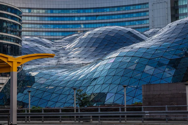 Warsaw Poland August 2021 Glass Roof Golden Terraces Shpping Mall — Stock Photo, Image