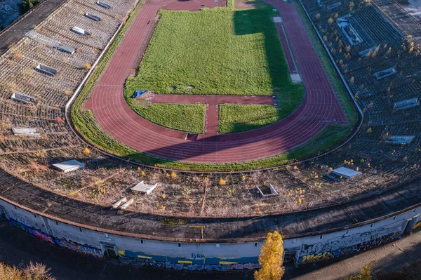 Warschau Polen September 2021 Drohnenbild Des Rks Skra Stadions Warschau — Stockfoto