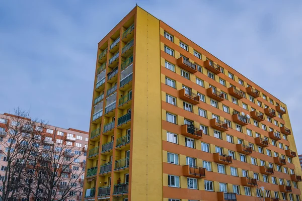 Ostrava República Checa Janeiro 2022 Edifício Apartamentos Slezska Ostrava Área — Fotografia de Stock