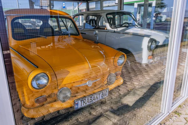 Rawa Mazowiecka Pologne Février 2022 Trabant 600 Vieille Voiture Exposée — Photo