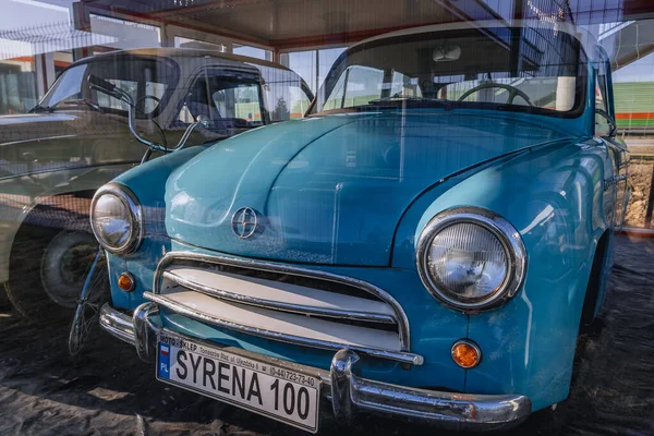 Rawa Mazowiecka Poland February 2022 Syrena 100 Vintage Car Exhibit — Stock Photo, Image
