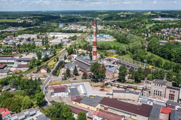 Cieszyn Polonia Mayo 2022 Drone Photo Power Industry Plant Cieszyn — Foto de Stock