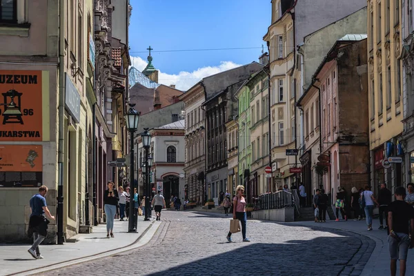 Cieszyn Polonia Mayo 2022 Tiendas Calle Gleboka Parte Histórica Ciudad —  Fotos de Stock
