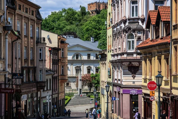 Cieszyn Poland May 2022 Gleboka Street Castle Historic Part Cieszyn — Stock Photo, Image