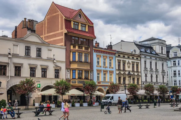 Cieszyn Polonia Mayo 2022 Casas Pueblo Plaza Del Mercado Ciudad — Foto de Stock