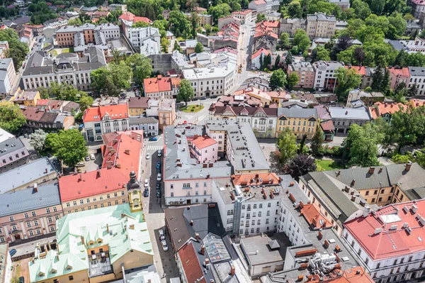 Cieszyn Lengyelország 2022 Május Drone Photo Historic Part Cieszyn Town — Stock Fotó