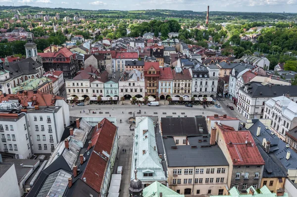 Cieszyn Lengyelország Május 2022 Drone View Old Town Market Square — Stock Fotó