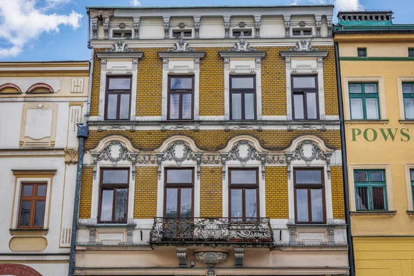 Cieszyn Polen Mai 2022 Fassade Des Gelben Hauses Altstädter Marktplatz — Stockfoto