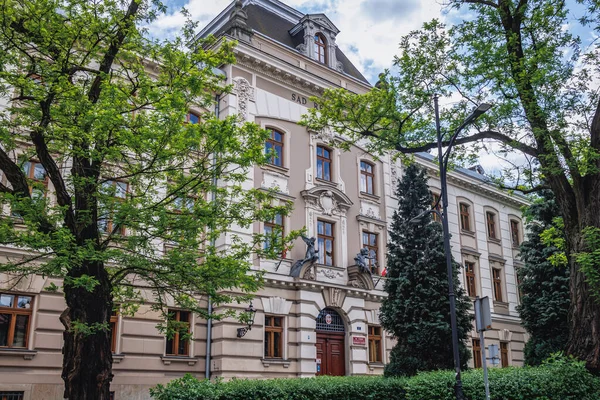 Cieszyn Polen Mai 2022 Fassade Des Landgerichts Historischen Teil Von — Stockfoto