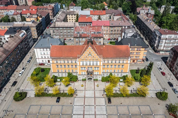 Cesky Tesin République Tchèque Mai 2022 Drone Photo Mairie Sur — Photo
