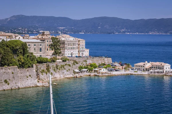 Corfú Grecia Junio 2021 Ciudad Vieja Orillas Del Mar Jónico —  Fotos de Stock