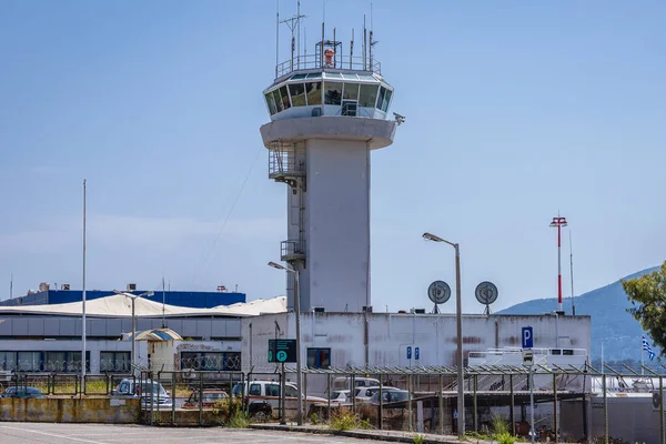 Korfu Grekland Juni 2021 Kontrolltorn Korfu Internationella Flygplats Korfu Stad — Stockfoto