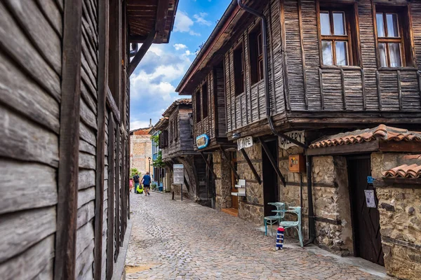 Sozopol Bułgaria Września 2021 Ulica Starym Mieście Sozopola Starożytne Miasto — Zdjęcie stockowe