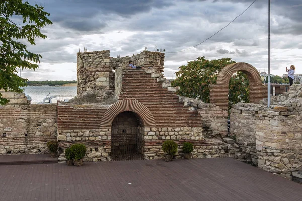 Nesebar Bulgaria Septiembre 2021 Ruinas Del Teatro Antiguo Parte Histórica —  Fotos de Stock