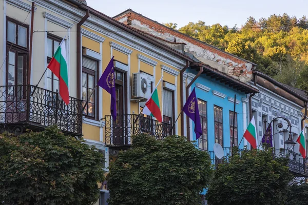 Veliko Tarnovo Bułgaria Września 2021 Budynki Przy Bulwarze Niepodległości Starym — Zdjęcie stockowe
