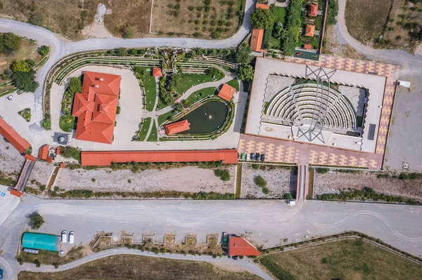 Skobelevo Bulgaria September 2021 Aerial View Damascena Ethnographic Complex Skobelevo — Stock Photo, Image