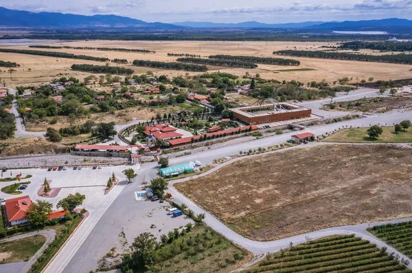 불가리아 Skobelevo September 2021 Aerial Drone Photo Damascena Ethnographic Complex — 스톡 사진