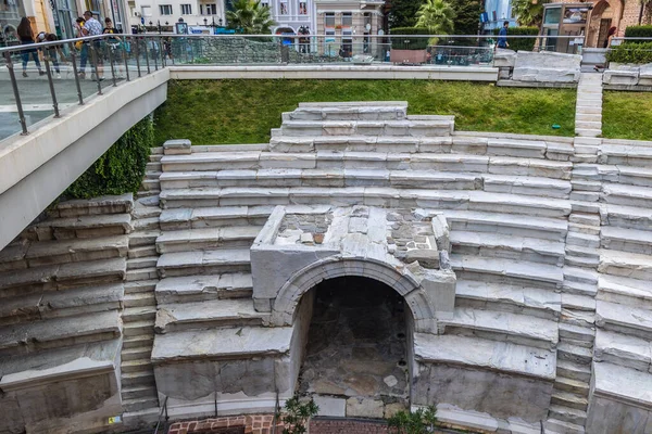 Plovdiv Bulgária Setembro 2021 Ruínas Estádio Philipopolis Cidade Antiga Plovdiv — Fotografia de Stock