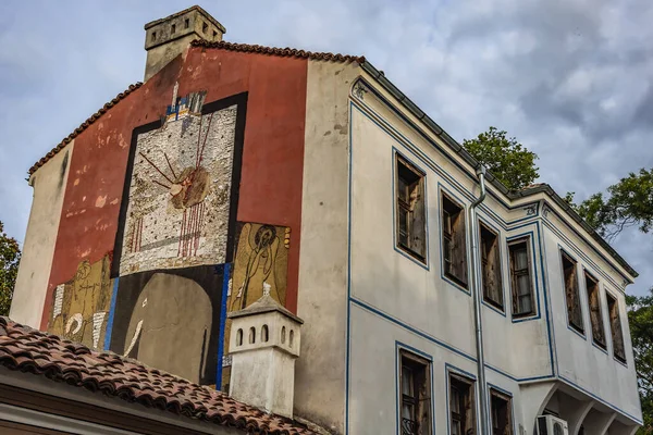 Płowdiw Bułgaria Września 2021 Mozaika Budynku Tzw Starożytnym Mieście Miasta — Zdjęcie stockowe