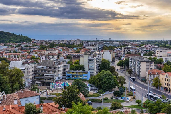 Plovdiv Bulgária Setembro 2021 Panorama Cidade Plovdiv Vista Colina Nebet — Fotografia de Stock