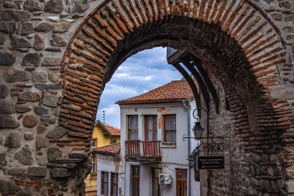 Plovdiv Bulharsko Září 2021 Hisar Kapia Historická Brána Starém Městě — Stock fotografie