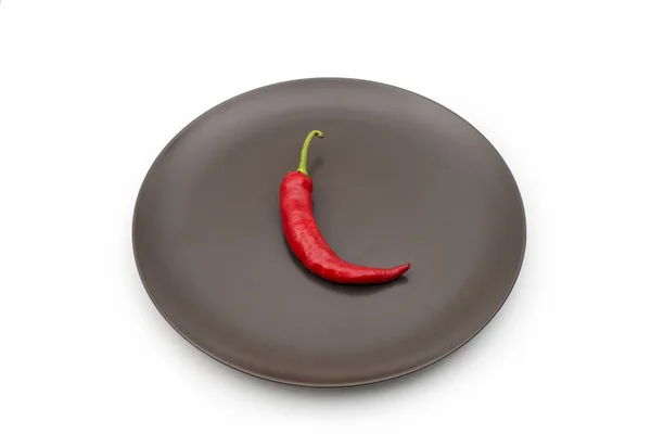 Chili pepper on a plate — Stock Photo, Image