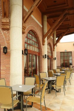 Terrace with chairs.