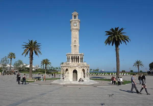 Місце з clocktower у місті Ізмір. Ліцензійні Стокові Зображення