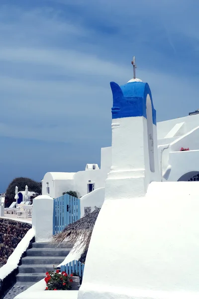 圣托里尼岛的白色建筑 — 图库照片