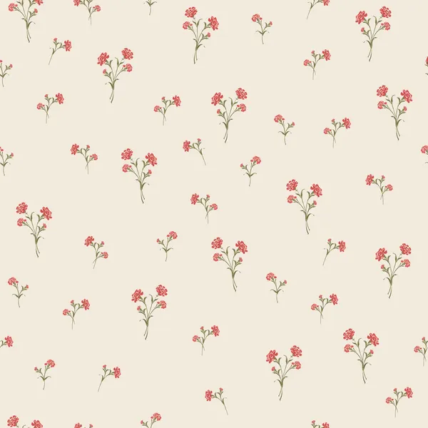 Vintage carnations pattern — Stock Vector