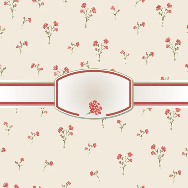 Vintage carnations background — Stock Vector