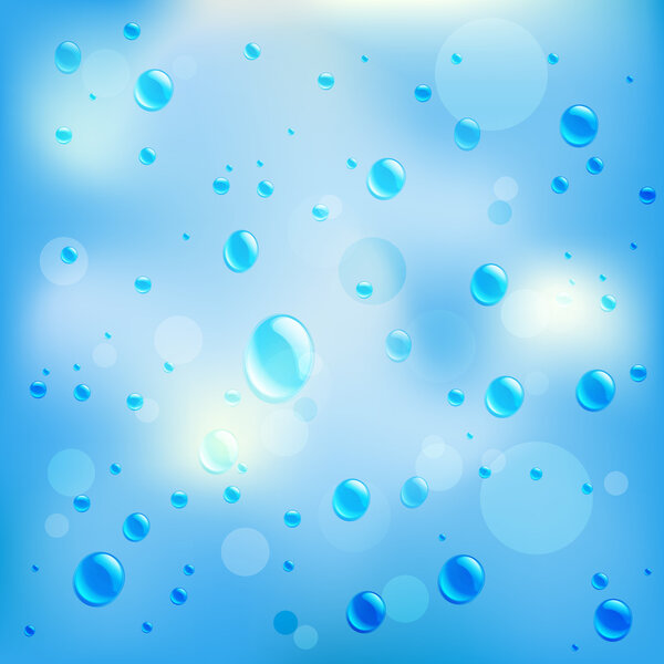 Blue Water Drops
