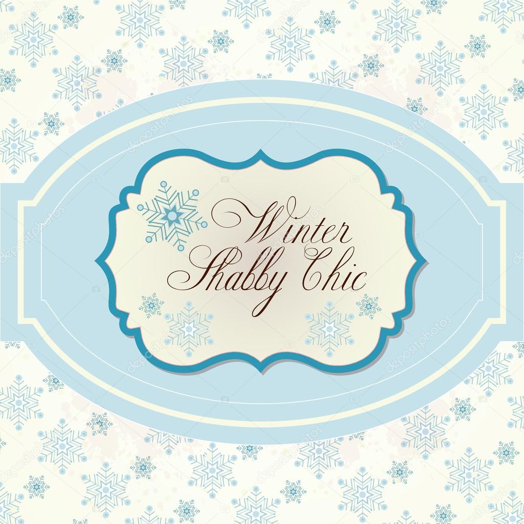 Winter background in Shabby Chic