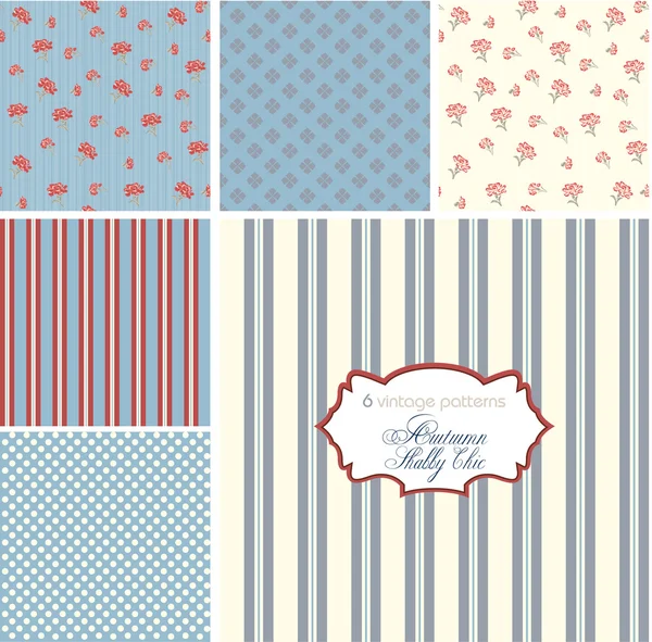 Shabby Chic patterns — Stock Vector