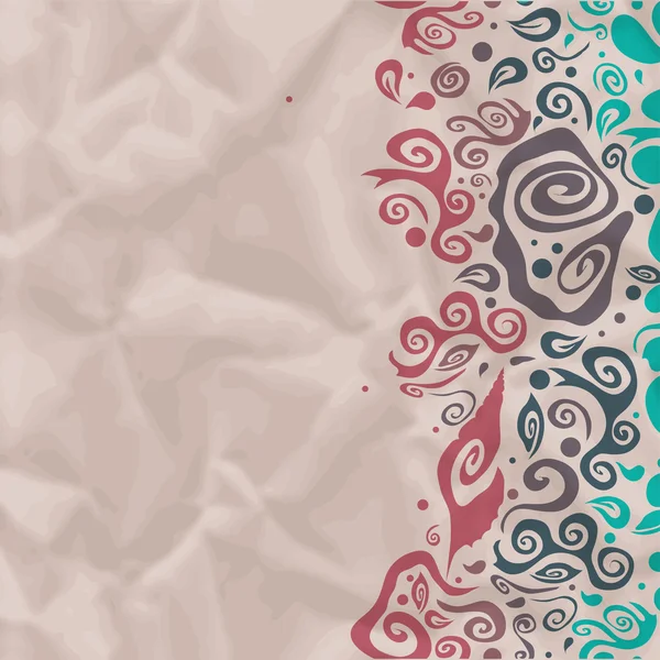 Patrón dibujado a mano abstracto colorido, fondo de ondas — Vector de stock